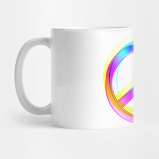 Neon Colored Crossed PEACE signs Mug